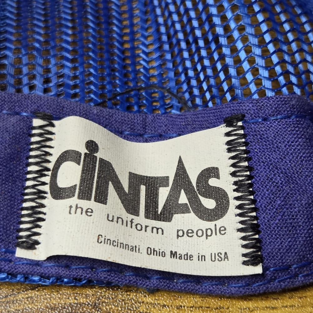 Vintage Pepsi Cola Mesh Trucker Hat Snapback Cap Blue Cintas Made in USA - Picture 9 of 10